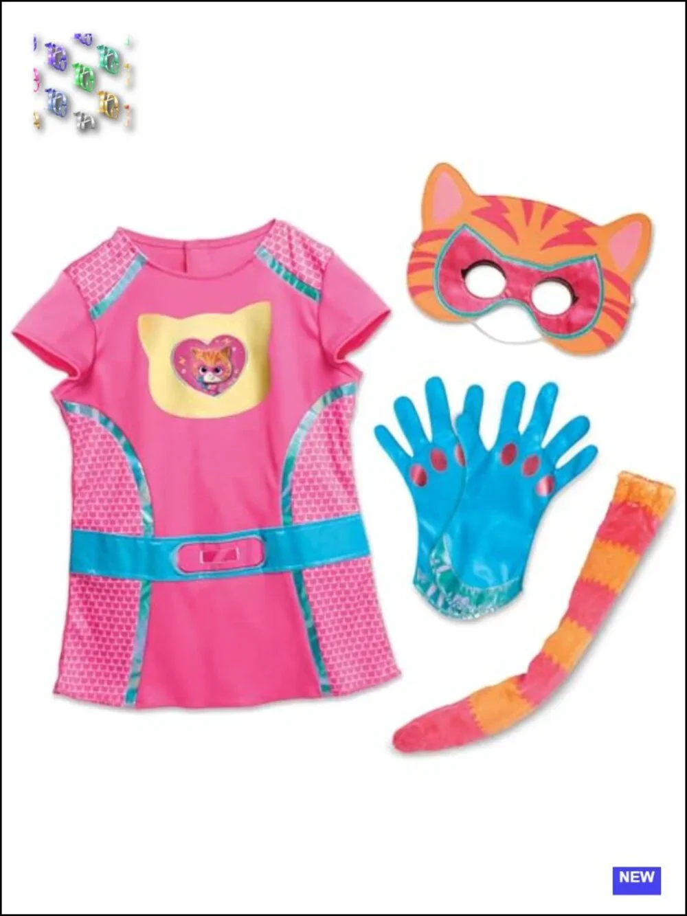 Disney Junior SuperKitties Ginny Dress Up Set 5 Piece Superhero Costume Kids